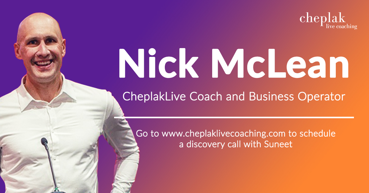 Learn from Successful Realtor Nick McLean Cheplak Live Coaching
